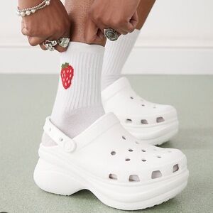 Crocs Classic Bae White Platform Size 11 Clogs